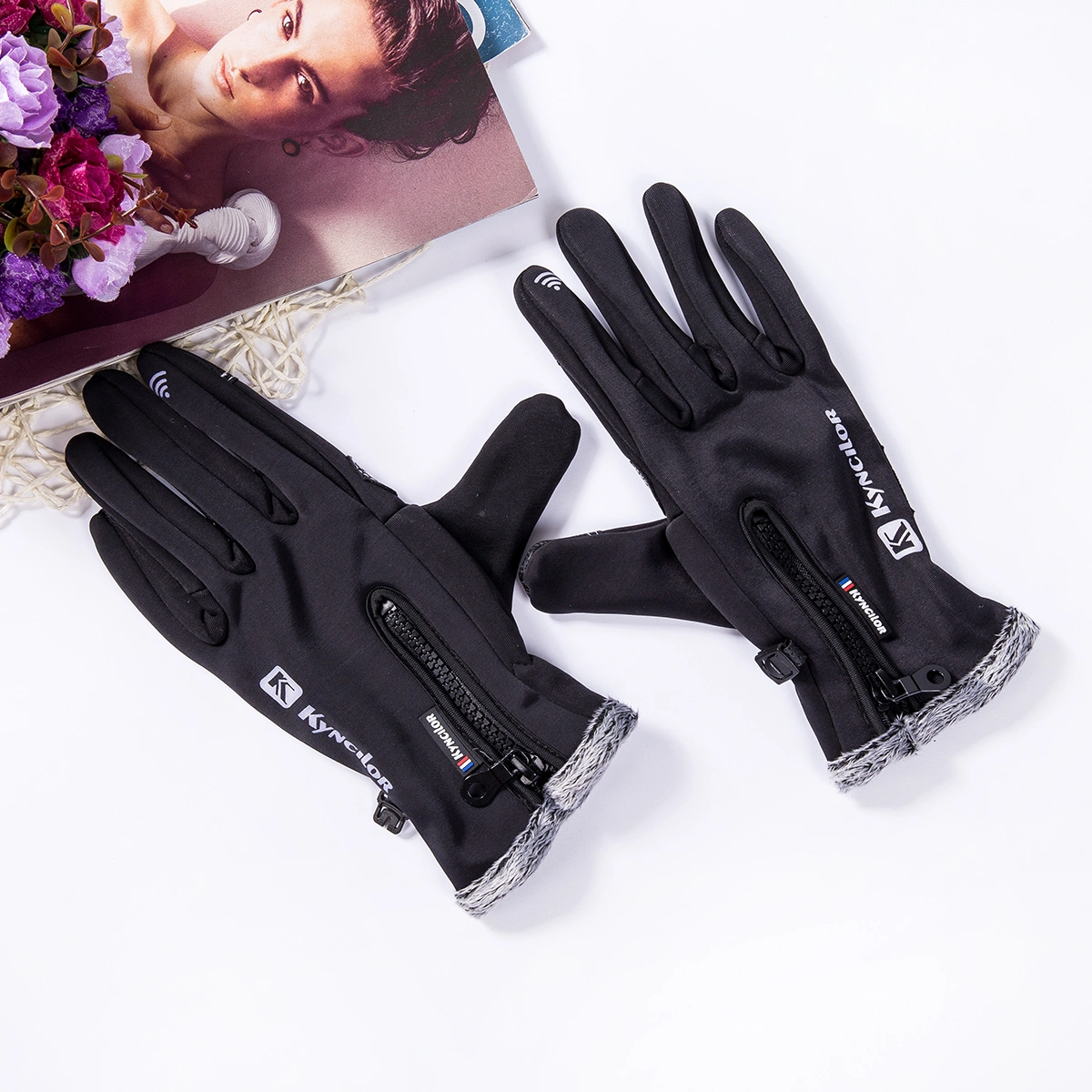 Men Women Winter Warm Gloves, Anti-Slip Thermal Touch Screen Gloves