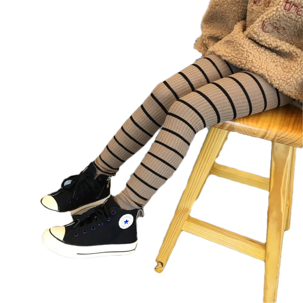 Baby Girl Striped Leggings Children Casual Slim Fit Elastic Waist Thigts