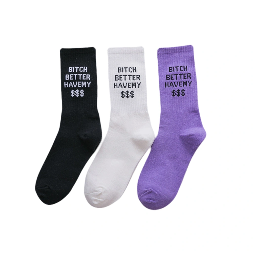 Women Men Fashion Letters Socks Unisex Stylish Socks for Sports Casual Wear