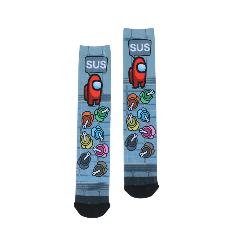 Adult Cartoon Stockings, Colorful Alien Pattern Clothing Accessories