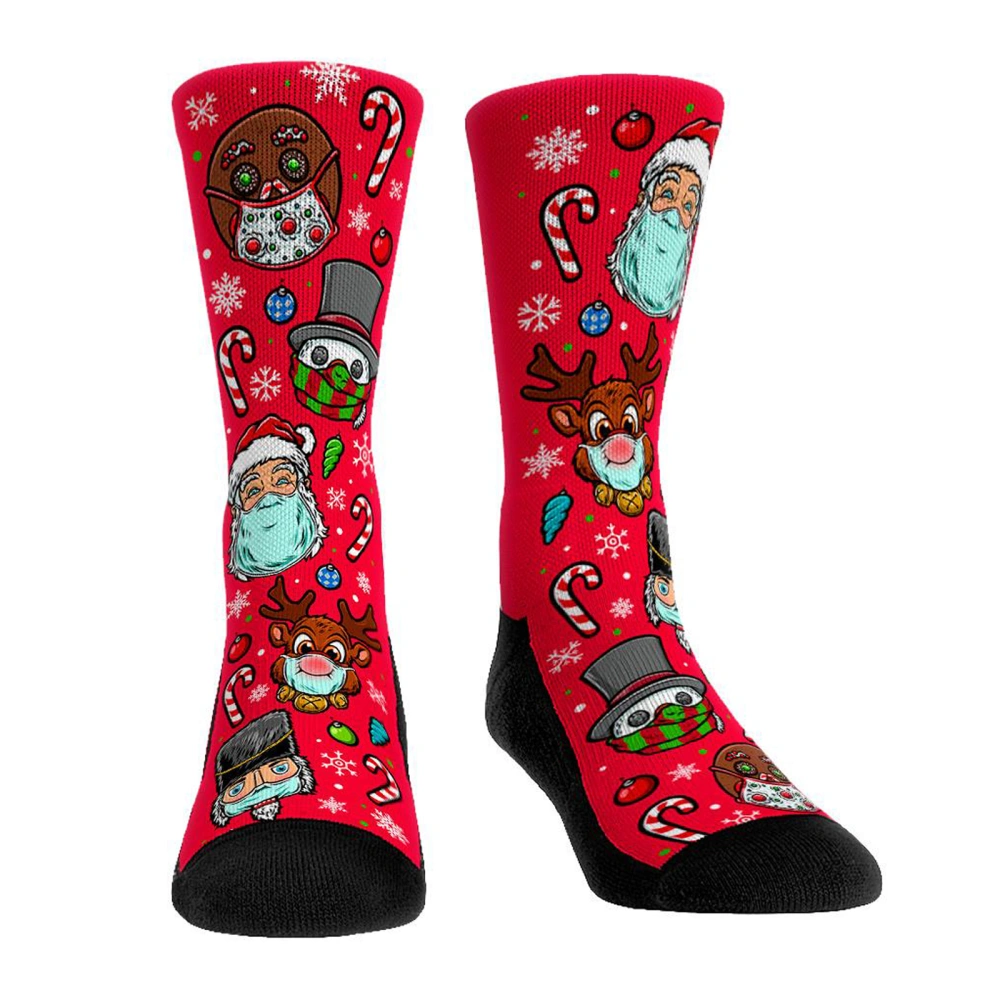 Unisex Fashion Christmas Printing Autumn and Winter Calf Length Socks