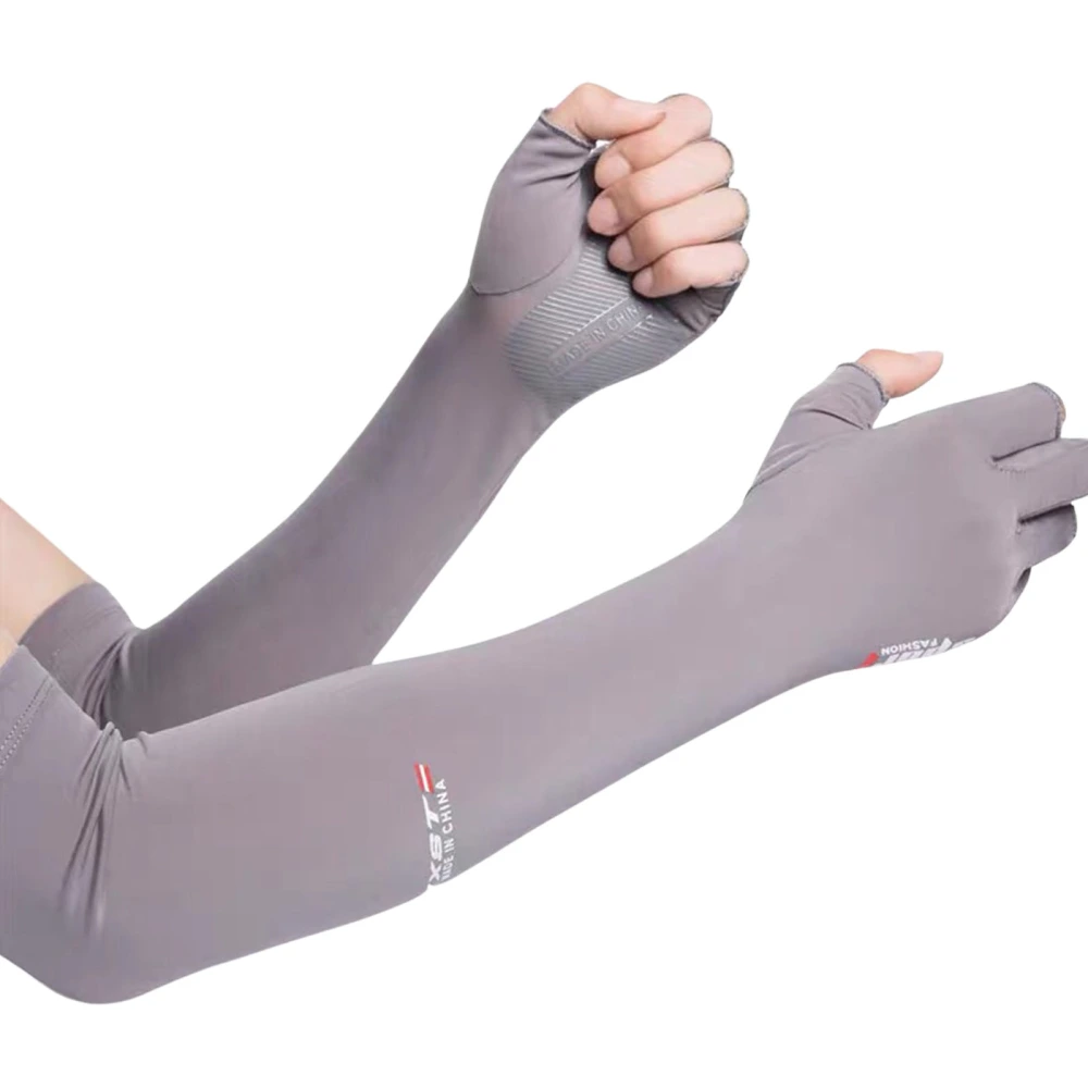 Men’ s Sleevelet, Sun-Resistant Half-Finger Cycling Gloves with Oversleeve