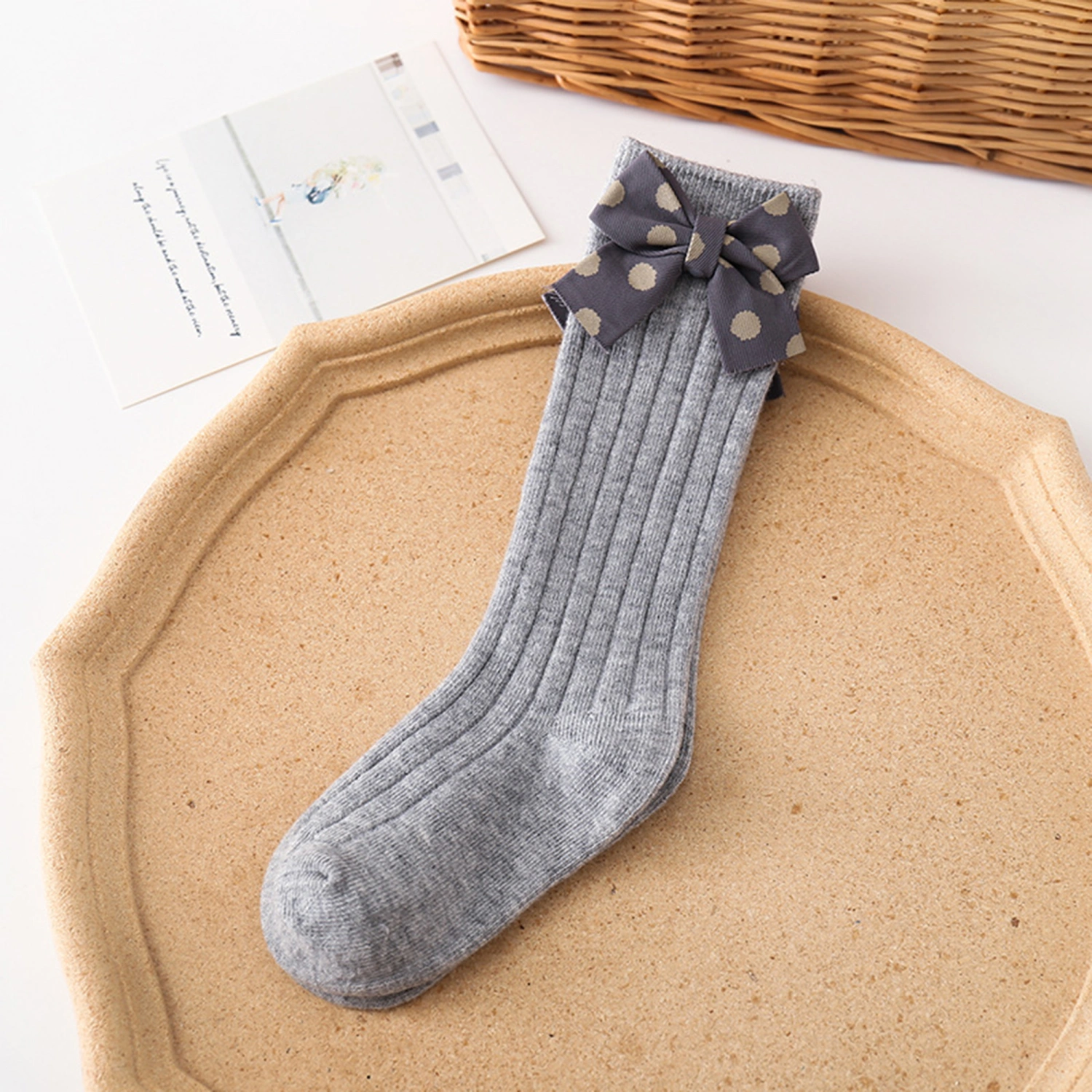 Baby Girls Polka Dot Bowknot Socks Stylish Socks for Kids Girls