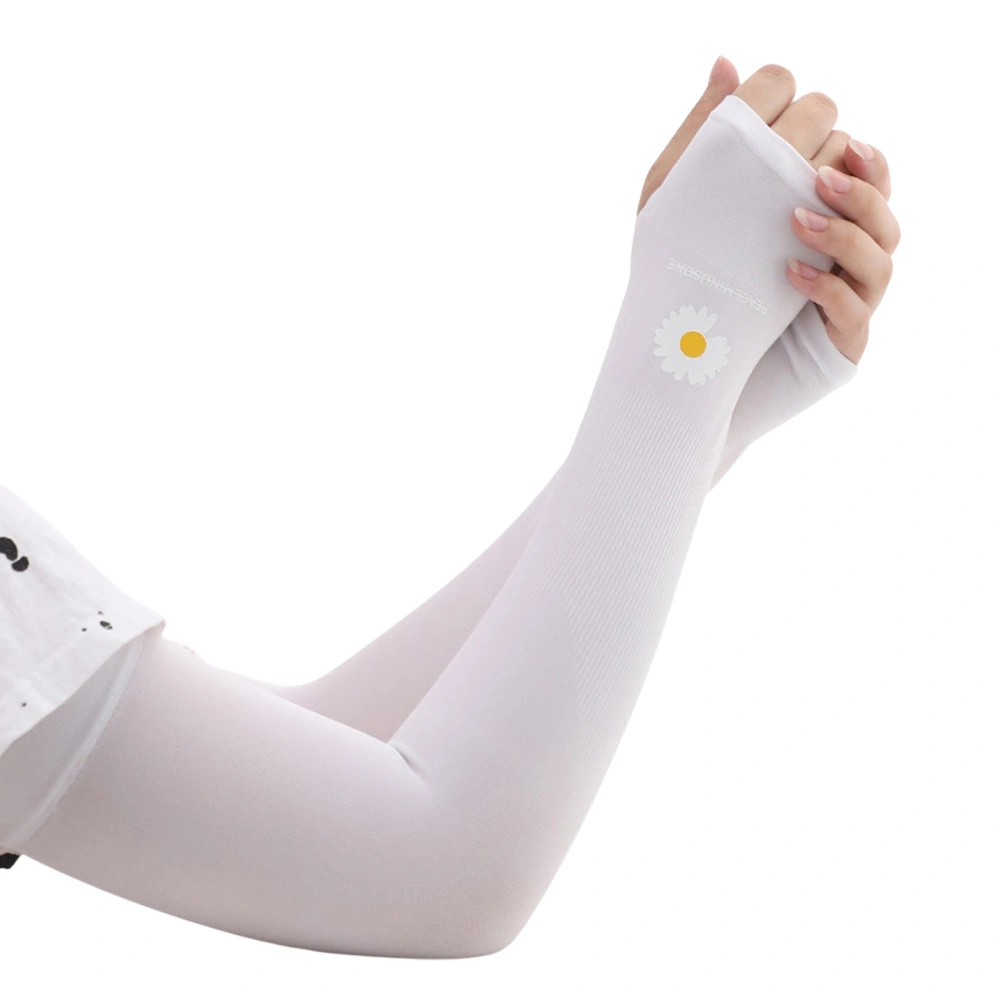 Arm Sleeves, Daisy Print UV Sun Protection Cooling Arm Sleeves