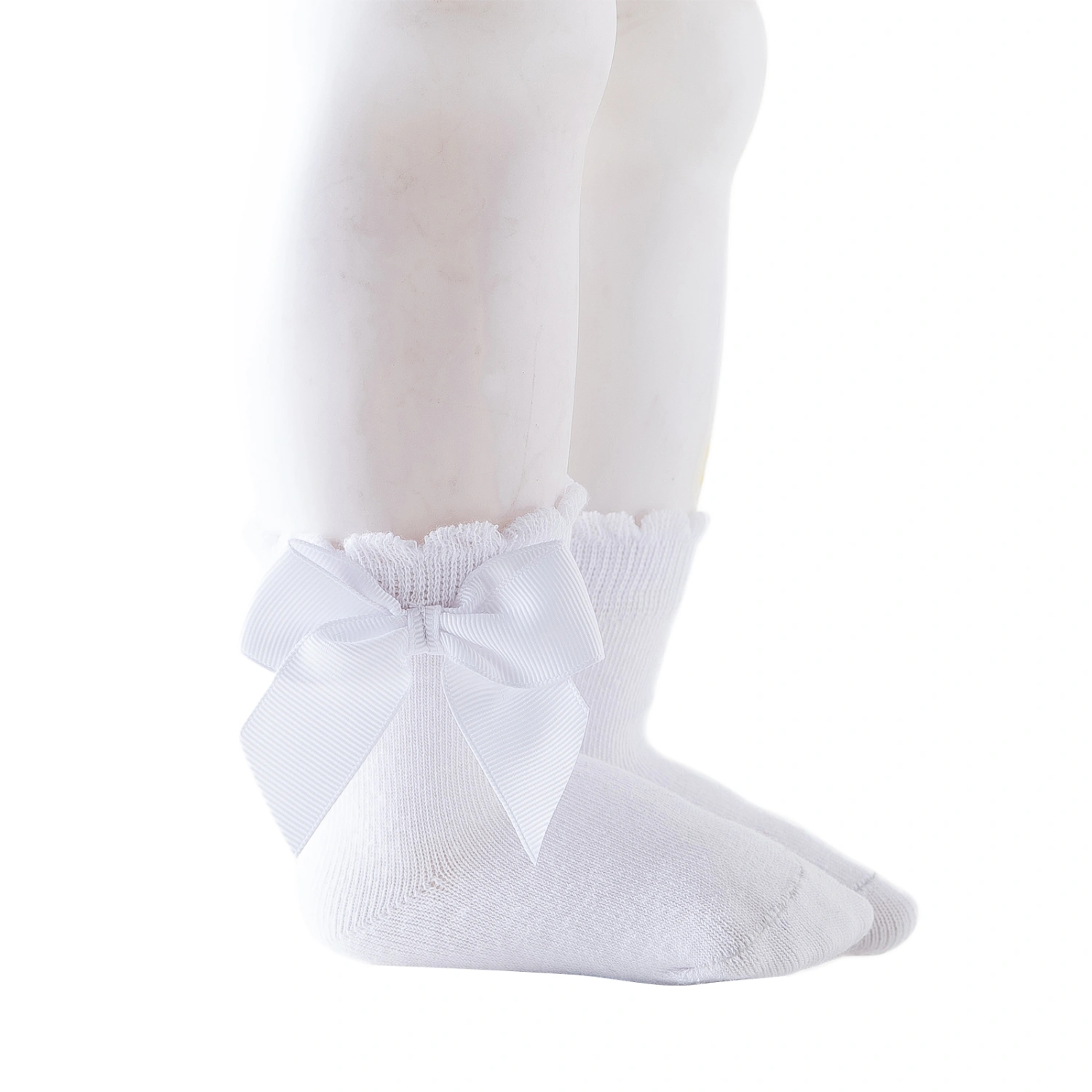 Kids Socks, Toddler Solid Color Short Tube Socks with Big Bowknot