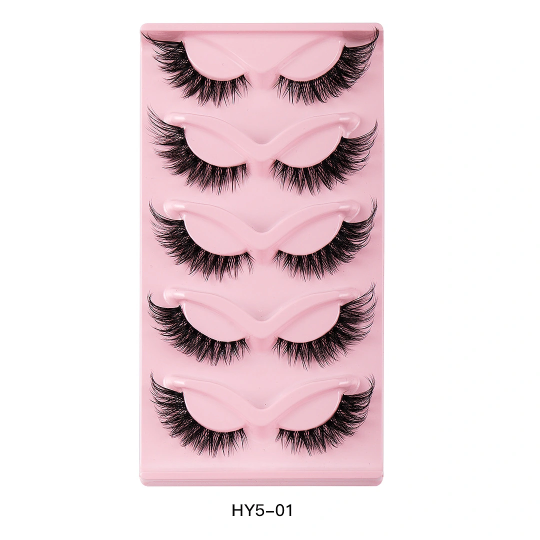 5 Pairs Dramatic Fake Eyelashes Fluffy Long Strip Lashes Eyelashes