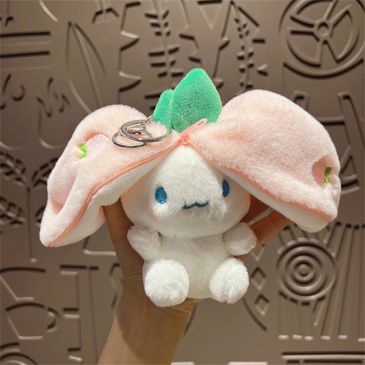 Stuffed Animal Keychain, Cute Fruit Zipped Portable Plush Doll Toy