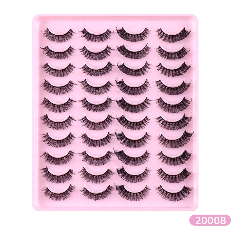 20 Pairs False Eyelashes Fluffy Natural Thick Curly False Eyelashes