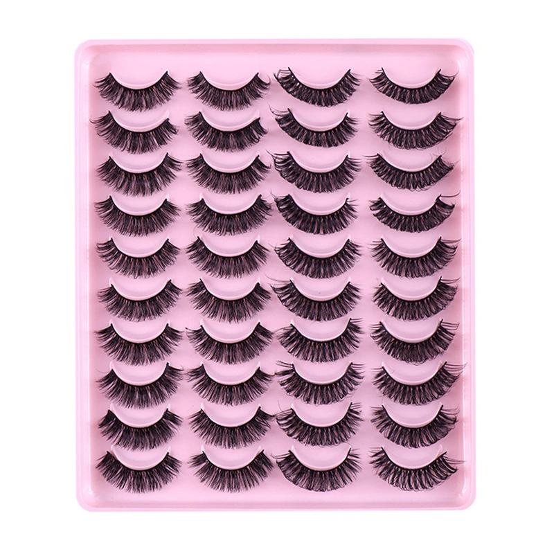 20 Pairs False Eyelashes Fluffy Natural Thick Curly False Eyelashes