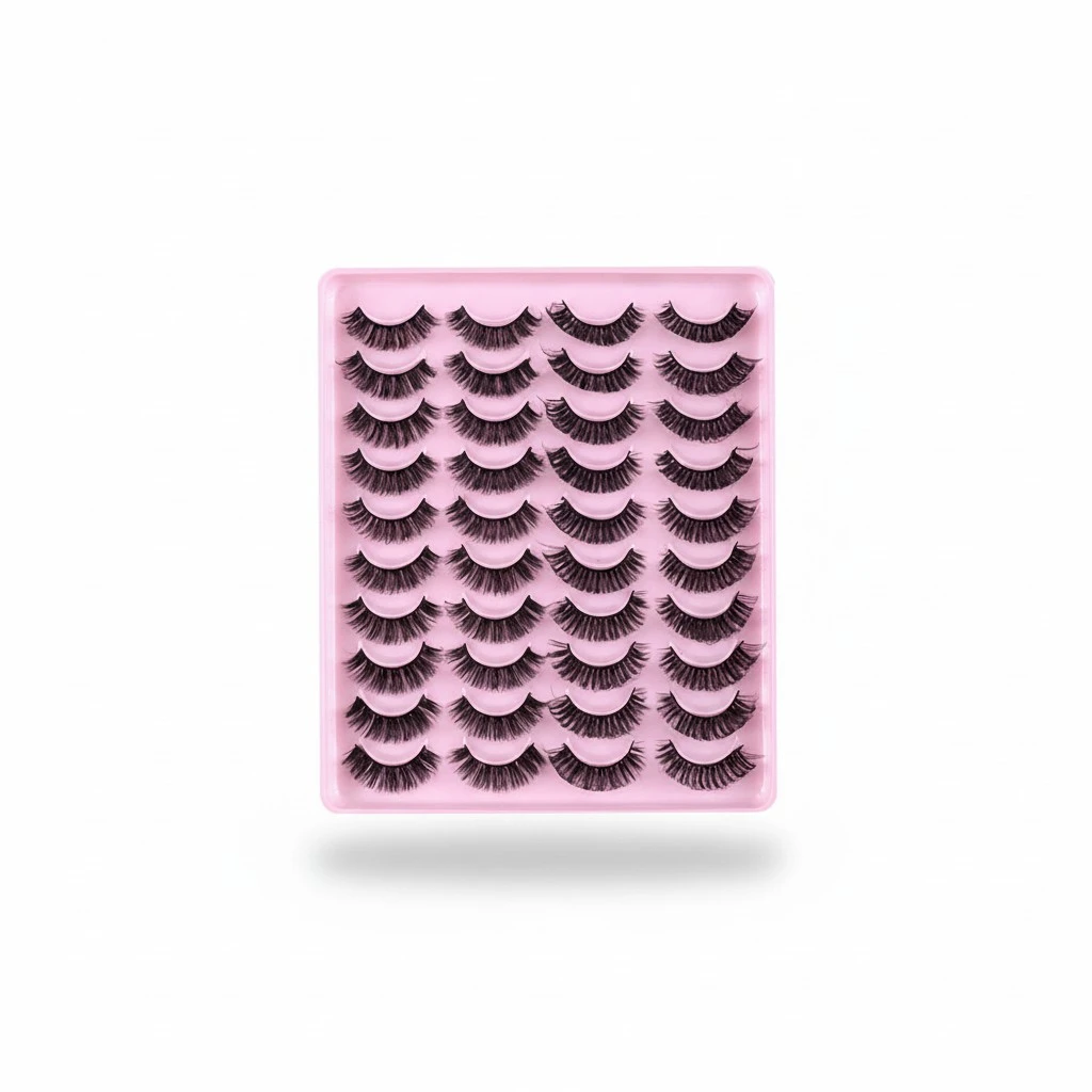 20 Pairs False Eyelashes Fluffy Natural Thick Curly False Eyelashes