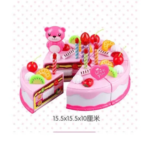 Kids Funny Toys Mini Kitchen Cookware Simulation Cake Candle Fruit Mold