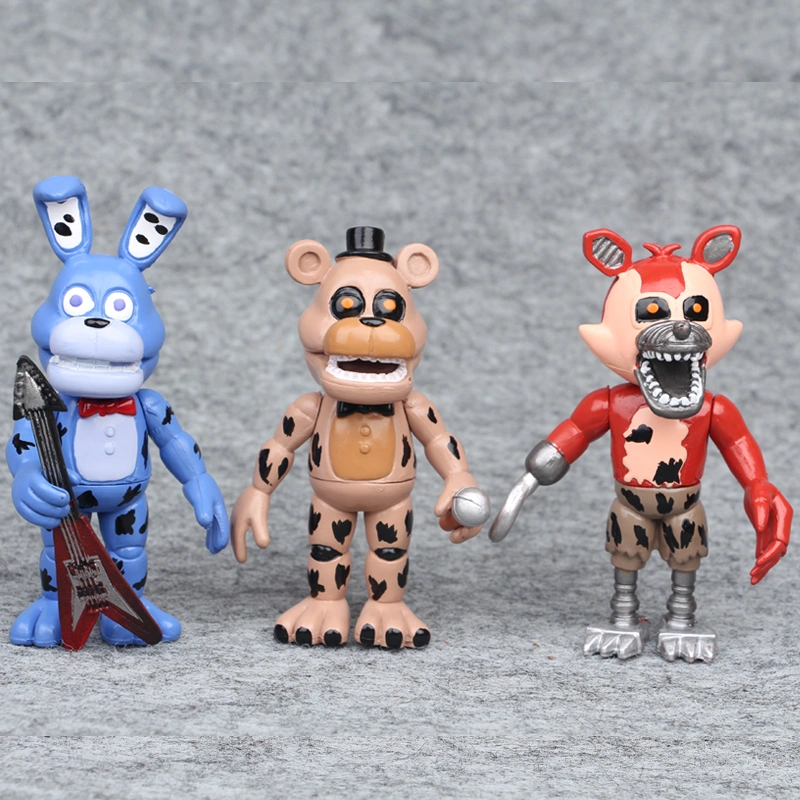 6 PCS 10 cm/4 inch Tall Five Nights at Freddy's Action Figures Xmas Gifts
