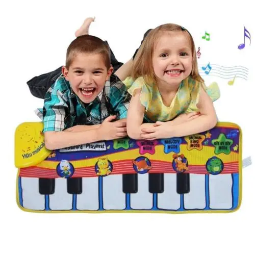 Baby Musical Play Mats,Kid Piano Soft Mat, Animal Educational Cartoon Kick Toy