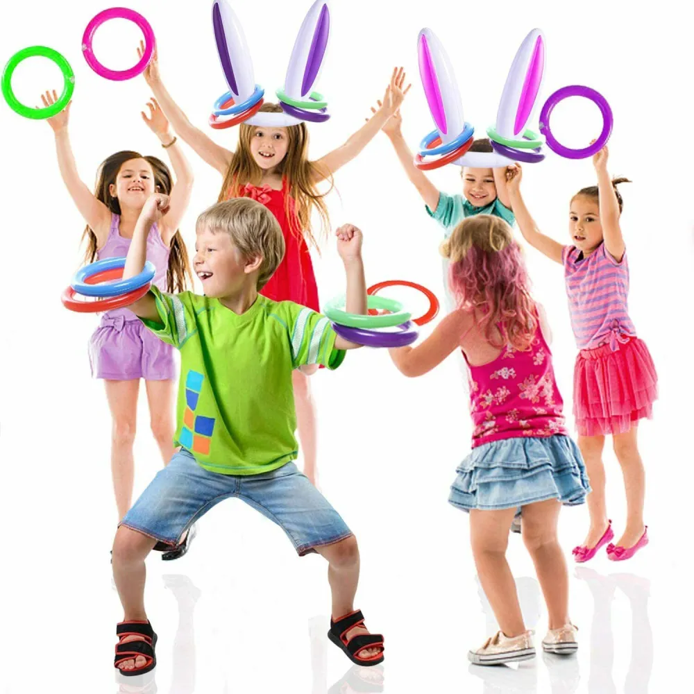 Loop Props Easter Inflatable Children's Family Interactive Puzzle Ring Toss Game