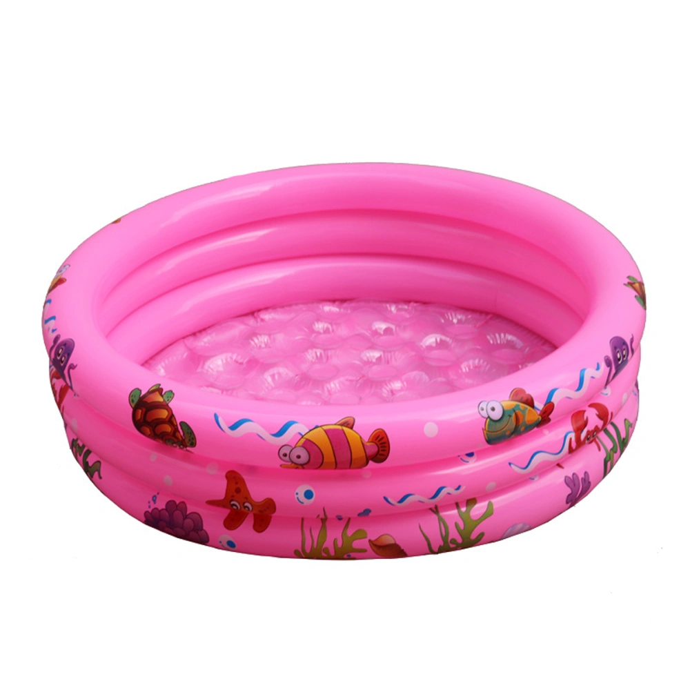 Inflatable Swimming Pool, Cartoon Print Round Inflating Bathing Tub