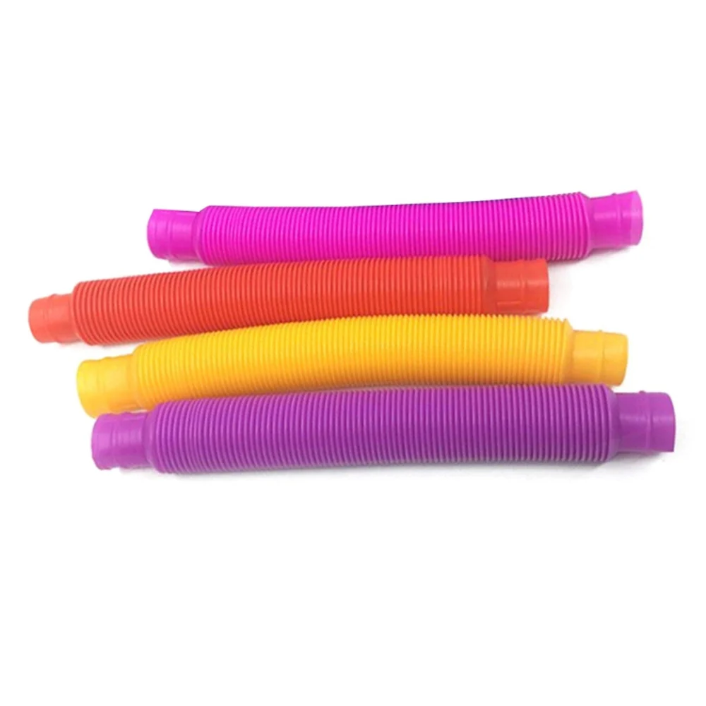 Colorful Plastic Pop Tube, DIY Stretched Plastic Pop Sensory Toy