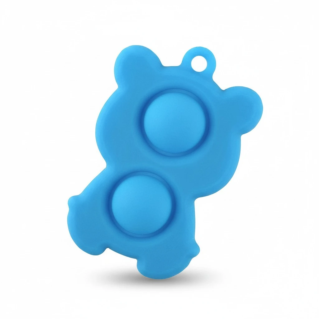 Simple Dimple Fidget Toy, Pop It Up Bubble Sensory Toy Keychain