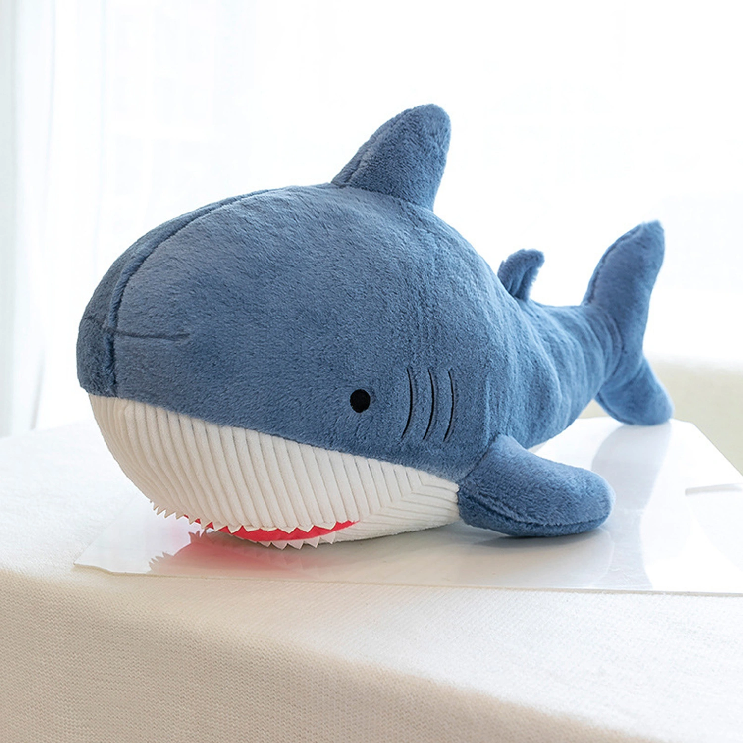 Cartoon Shark Stuffed Plush Doll, Cute Soft Pillow Toy Birthday Gift