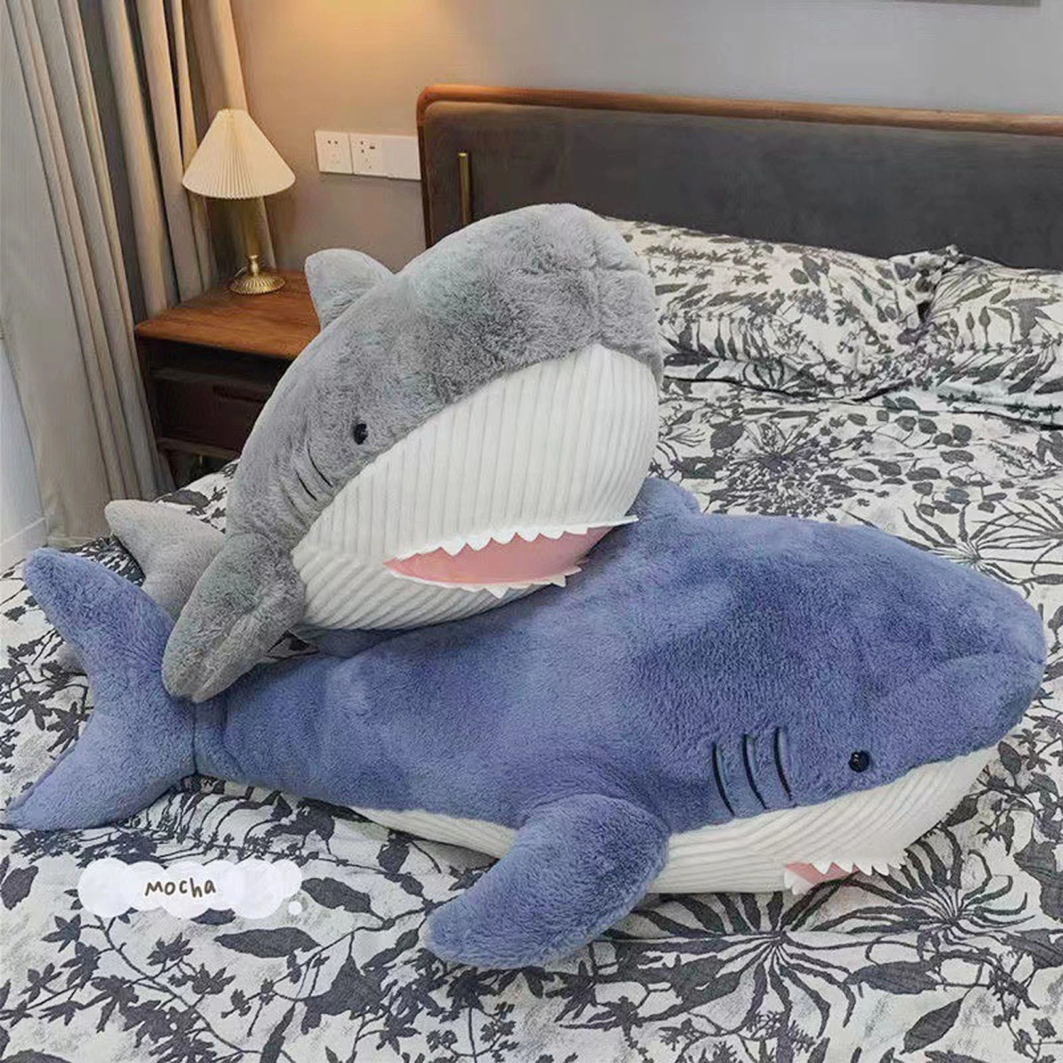 Cartoon Shark Stuffed Plush Doll, Cute Soft Pillow Toy Birthday Gift