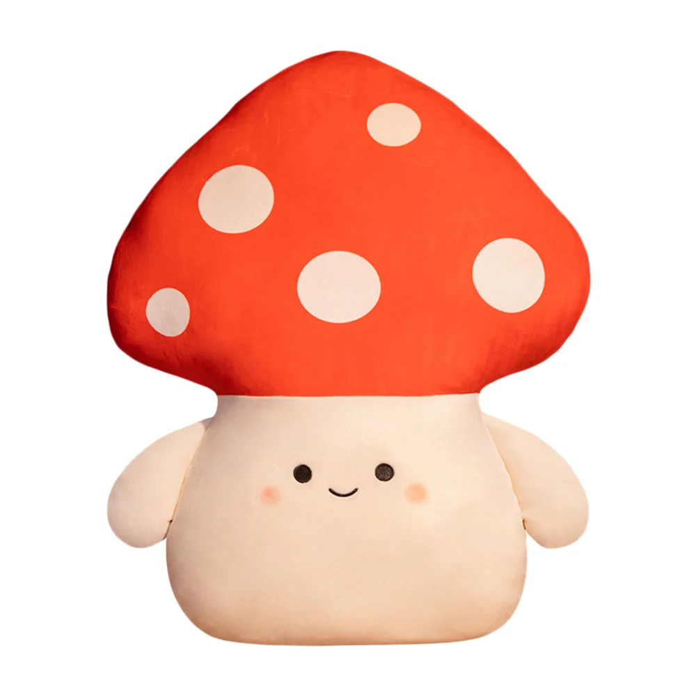 Mushroom Plush Dolls Toys Soft Cute Stuffed Mushroom Throw Pillow 