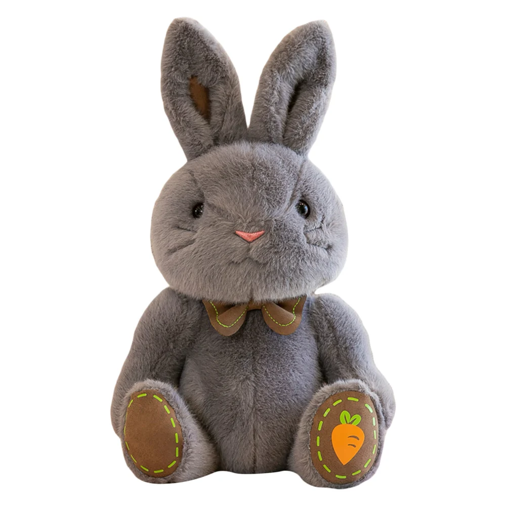 Sitting Bunny Stuffed Animal, Joint Rabbit Plush Toy Bedtime Friend