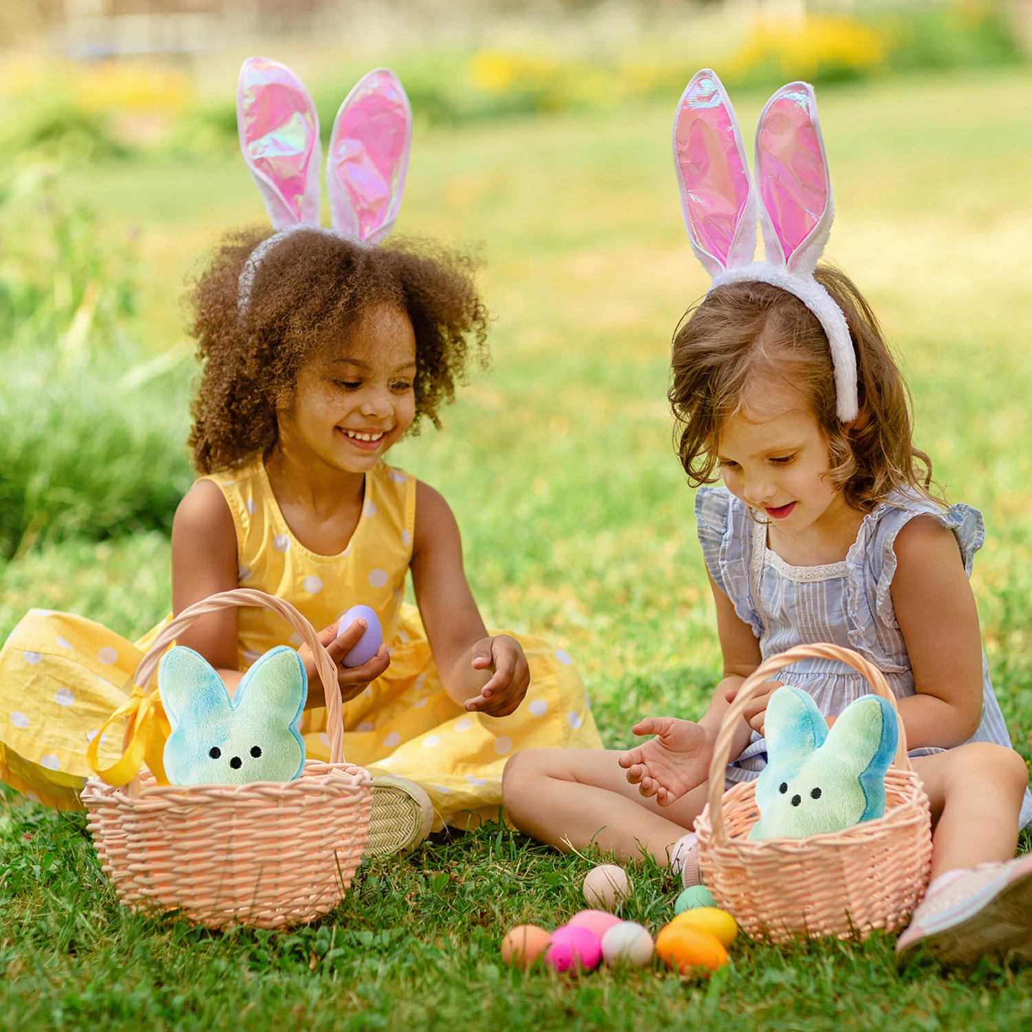 Colorful Easter Bunny Dolls Stuffed Plush Animal Toys Throw Pillow