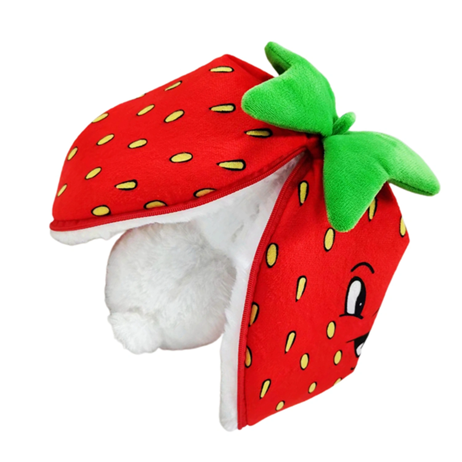 Cartoon Stuffed Plush Doll, Cute Soft Fruit Bunny Zipped Toy Gift