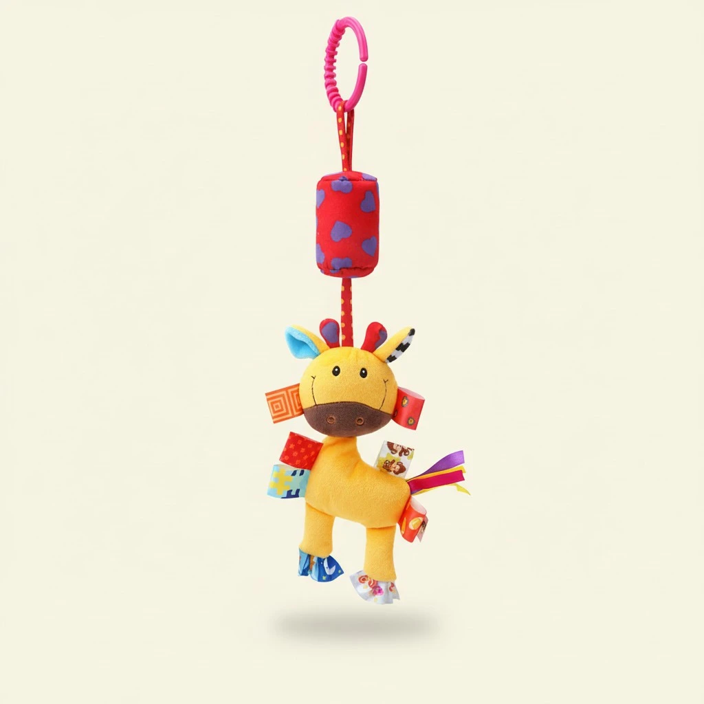 Baby Stroller Rattle Plush Animals Hanging Car Seat Toys Sensory Toy