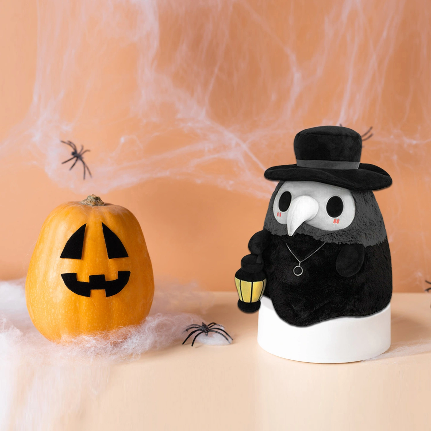 Cute Bird Plush Toy Halloween Glow in The Dark Bird Stuffed Plushie