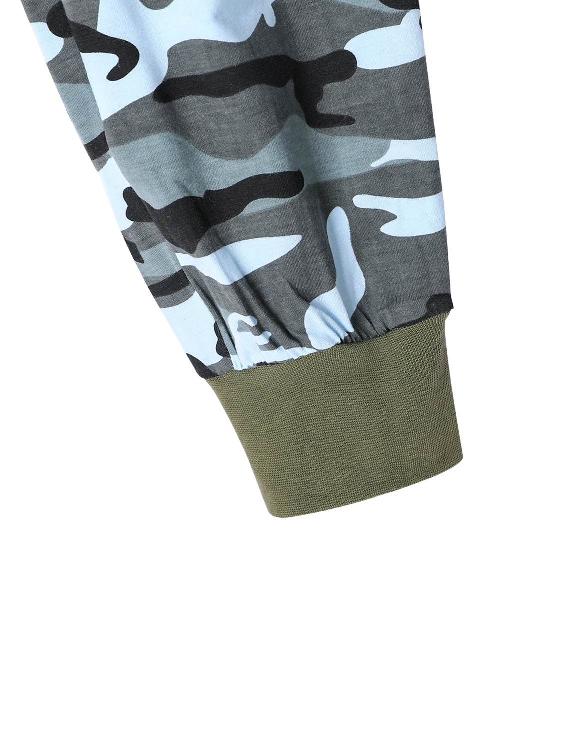 Color Block Trousers, Casual Camouflage Print Pants with Drawstring