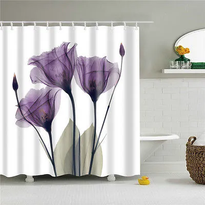 Shower Bathroom Decoration Leaf Tree Printed Mould Proof Curtain