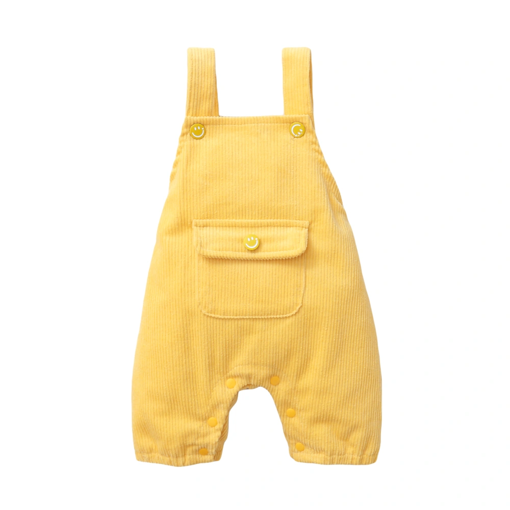 Infant Baby Solid Color Suspender Pants Toddler Overalls with Pockets