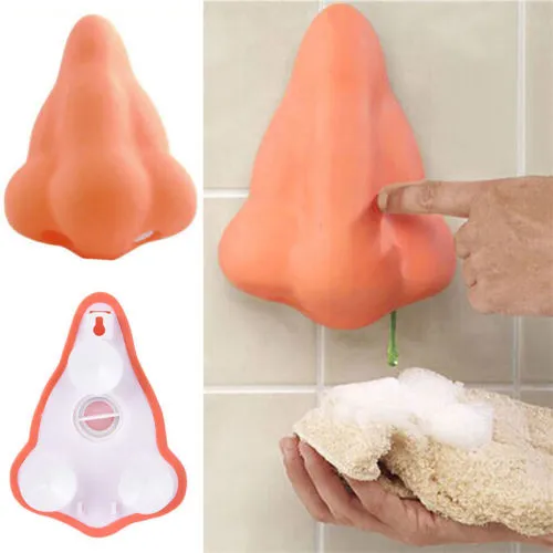 Nose Shaped Liquid Soap Dispenser, Wall Mount Shower Gel Container