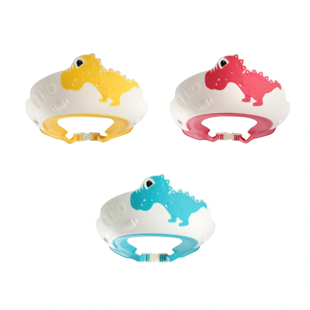 Baby Shampoo Cap, Color-Contrast Dinosaur Adjustable Shower Cap