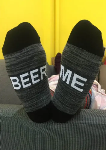Men Spring/Summer Casual Funny Socks  Long/Short Letter Print/Solid Hose