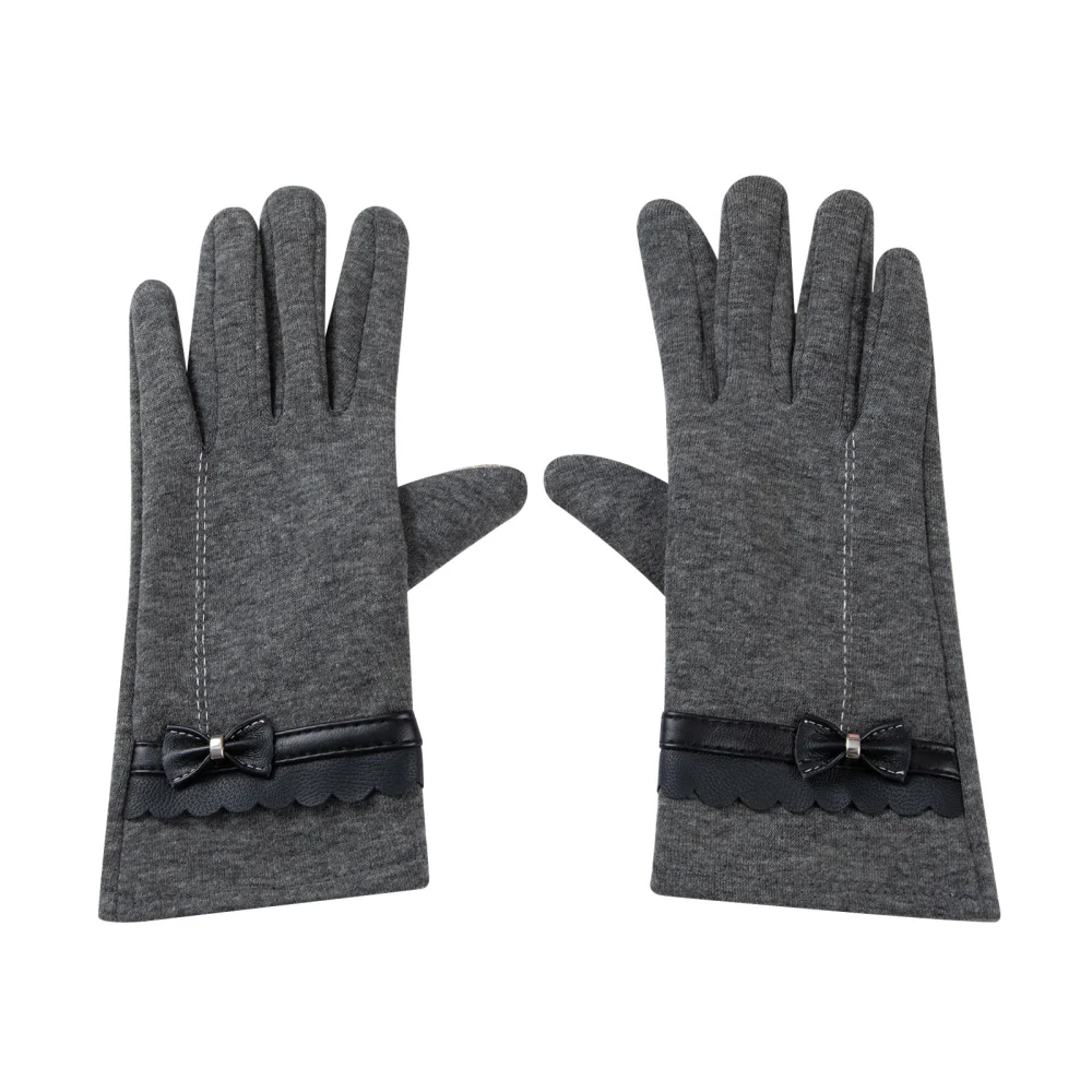 Women’s Winter Gloves, Thermal Lined Touch Screen Gloves, Bow Warm Gloves