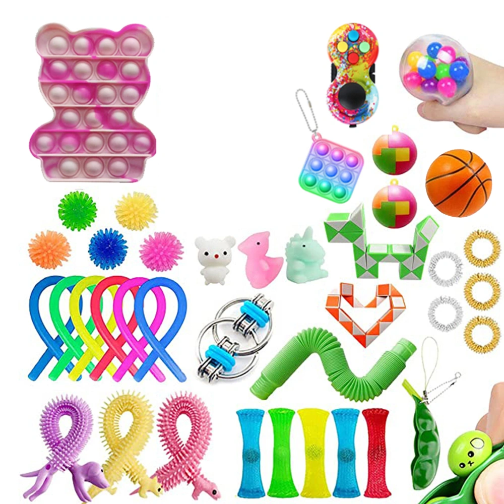 Press Type Decompression Toy Kit, Stress Relief Toys Set for Child