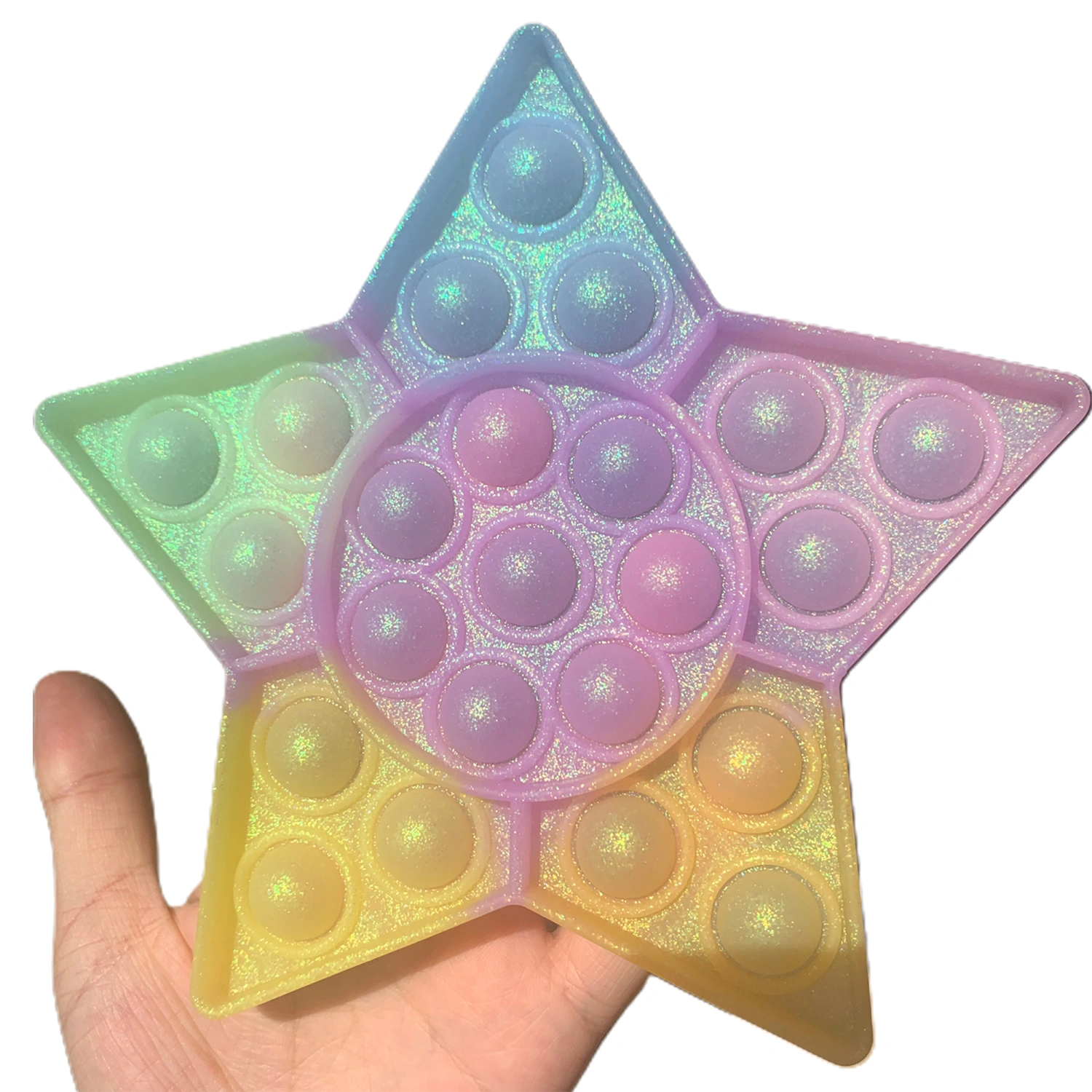 Push Pop Bubble Fidget Toy, Glitter Sensory Toy Autism Special Needs