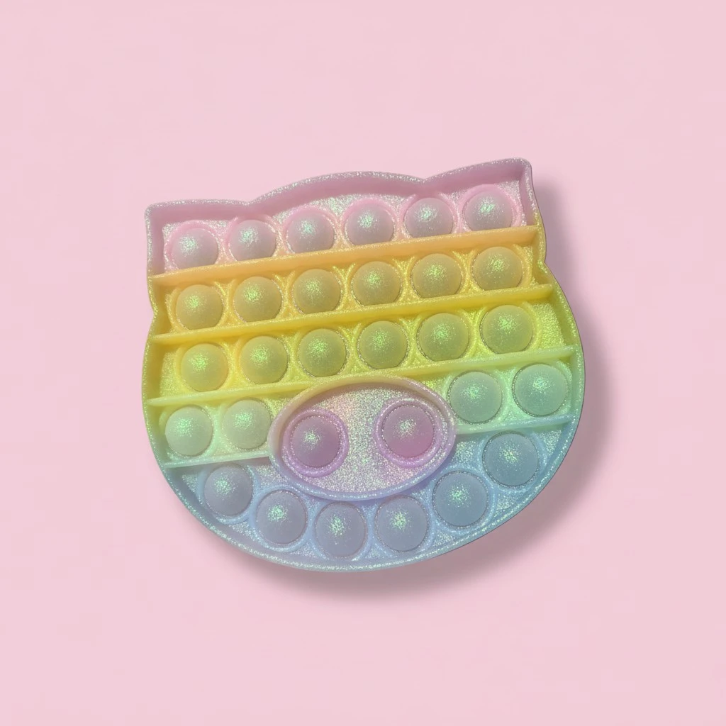 Push Pop Bubble Fidget Toy, Glitter Sensory Toy Autism Special Needs