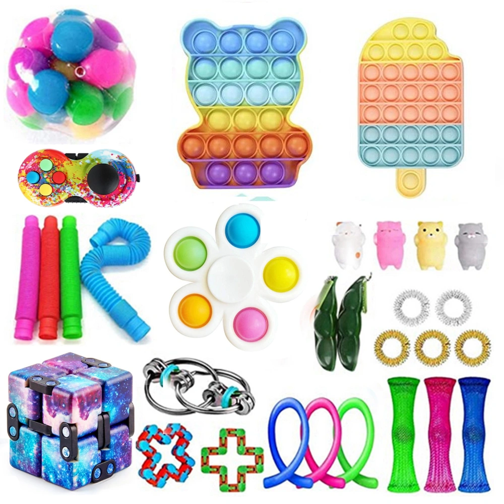 Children Silicone Decompression Toys Set, Stress Relief Board Game