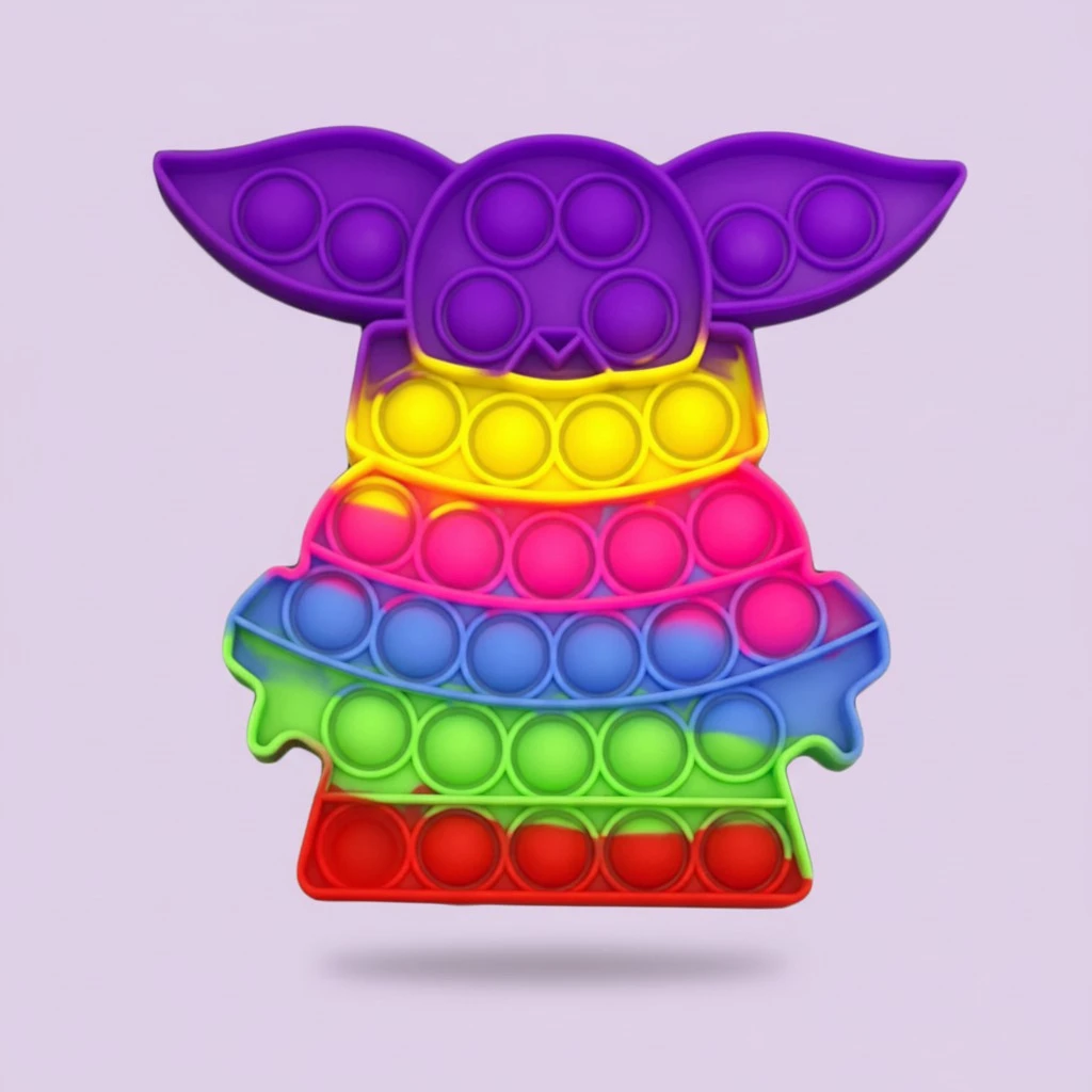 Assorted Color Educational Toys, Various Shape Push Bubbles Toys