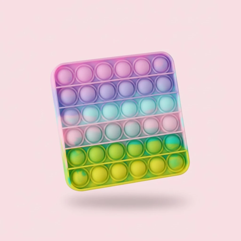 Assorted Color Educational Toys, Various Shaped Push Bubbles Toys