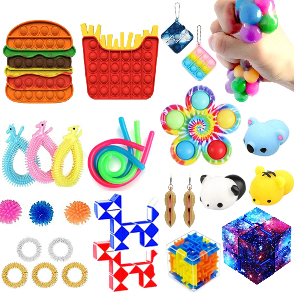 Sensory Fidget Toy Set, 27/29Pcs Stress Relief Anti-Anxiety Toy Kit