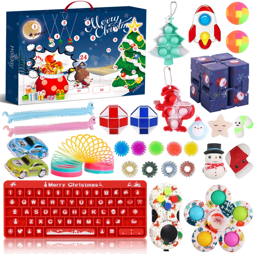 24 Days Christmas Count Down Calendar Fidget Sensory Hand Toys