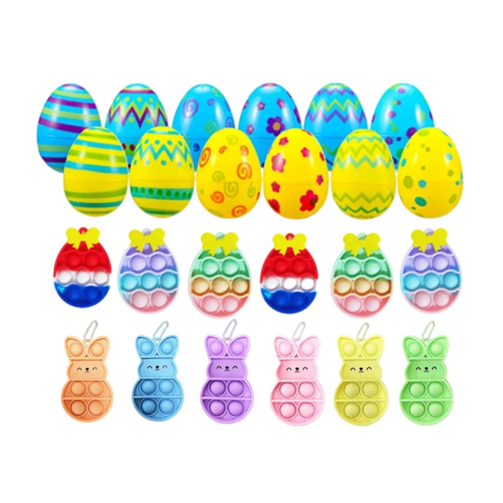 Pop Bubble Toy Filled Easter Eggs, 12/16 Pack Eggs with Sensory Toys