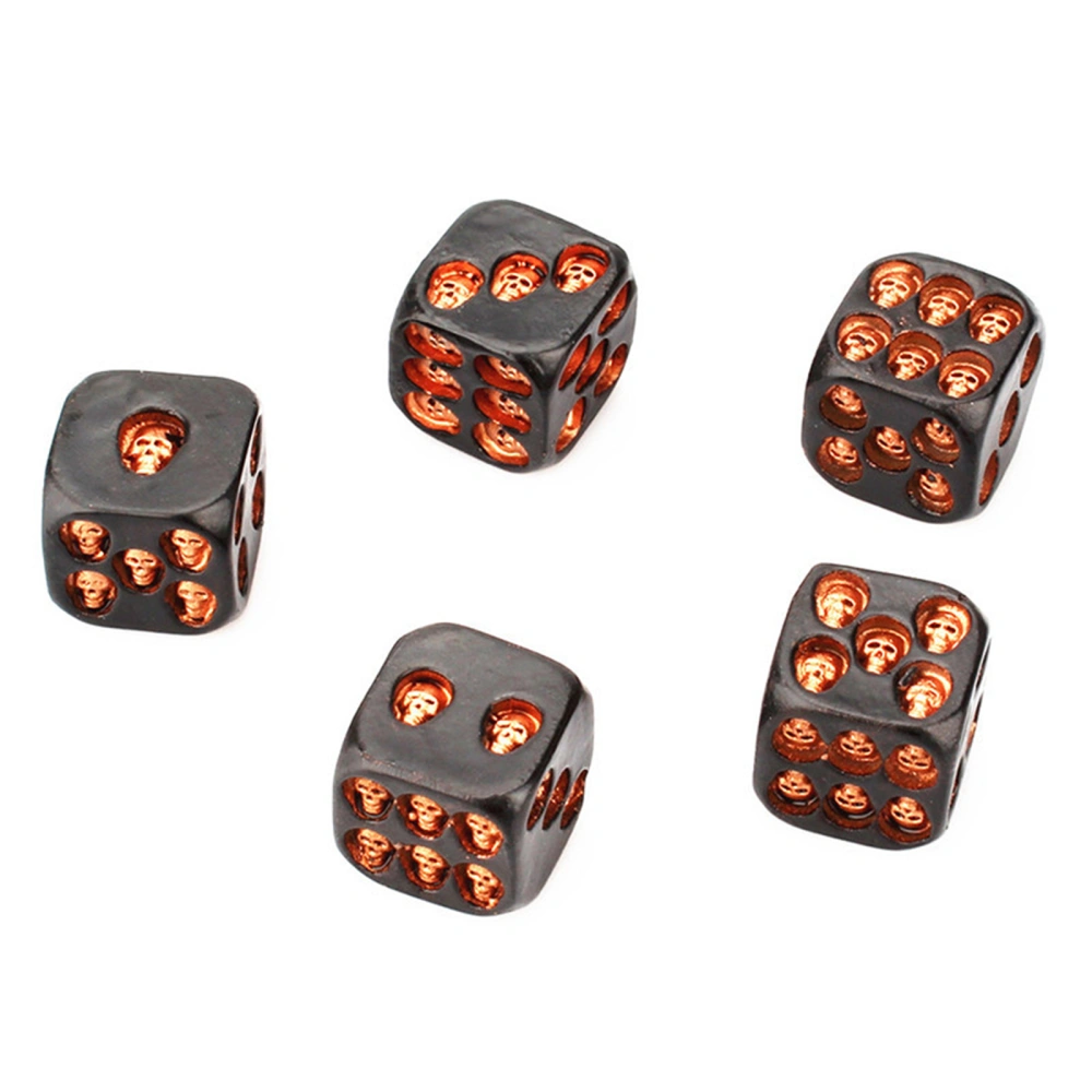 5pcs Gaming Dice Set Decorative Mini Skull Skeleton Dice for Bars 