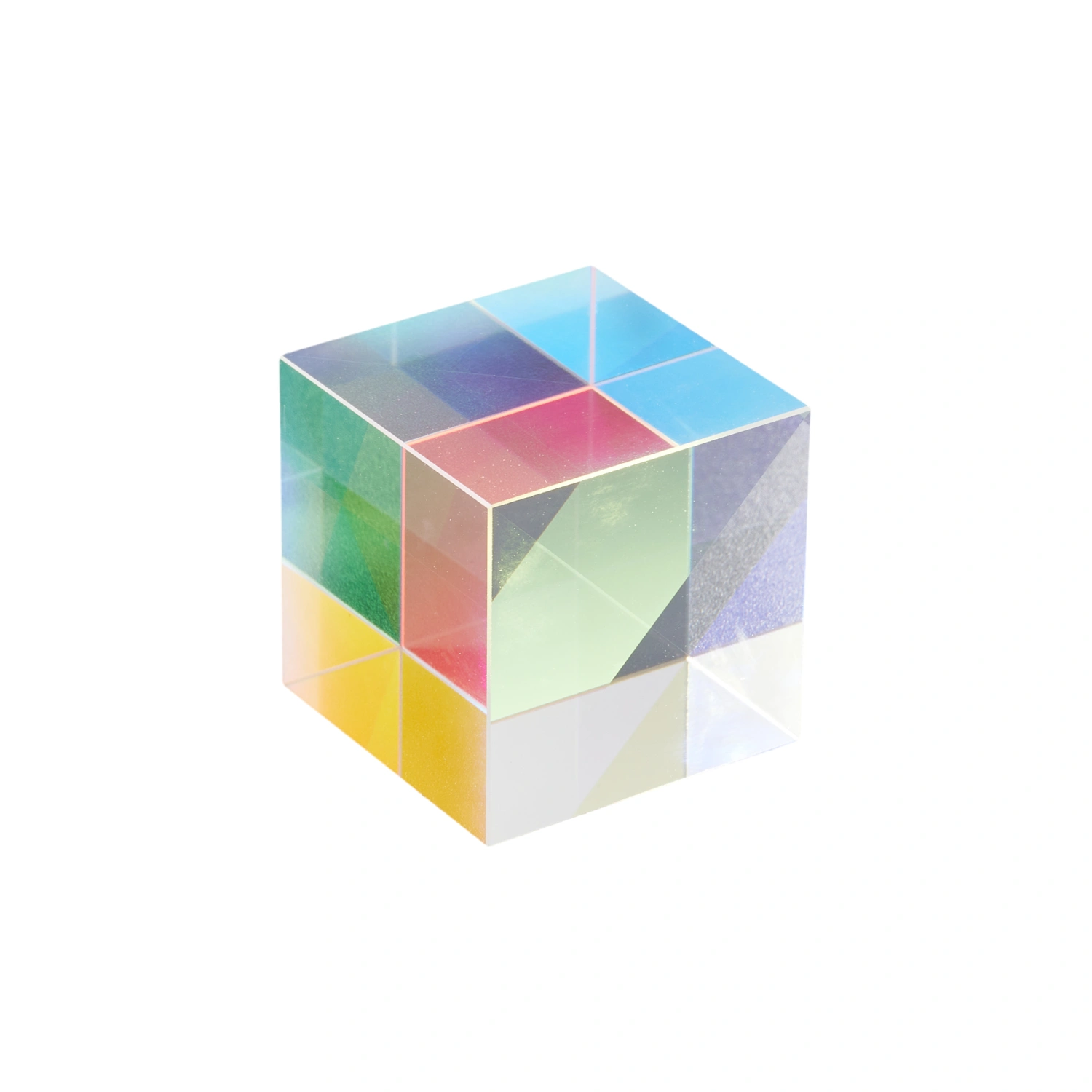 Glass Prism Cube Crystals Suncatcher Rainbow Maker Desktop Ornaments 
