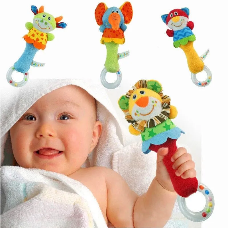 Baby Sounded Rattles Toys, Cute Dog/Chick/Donkey Hanging Dolls