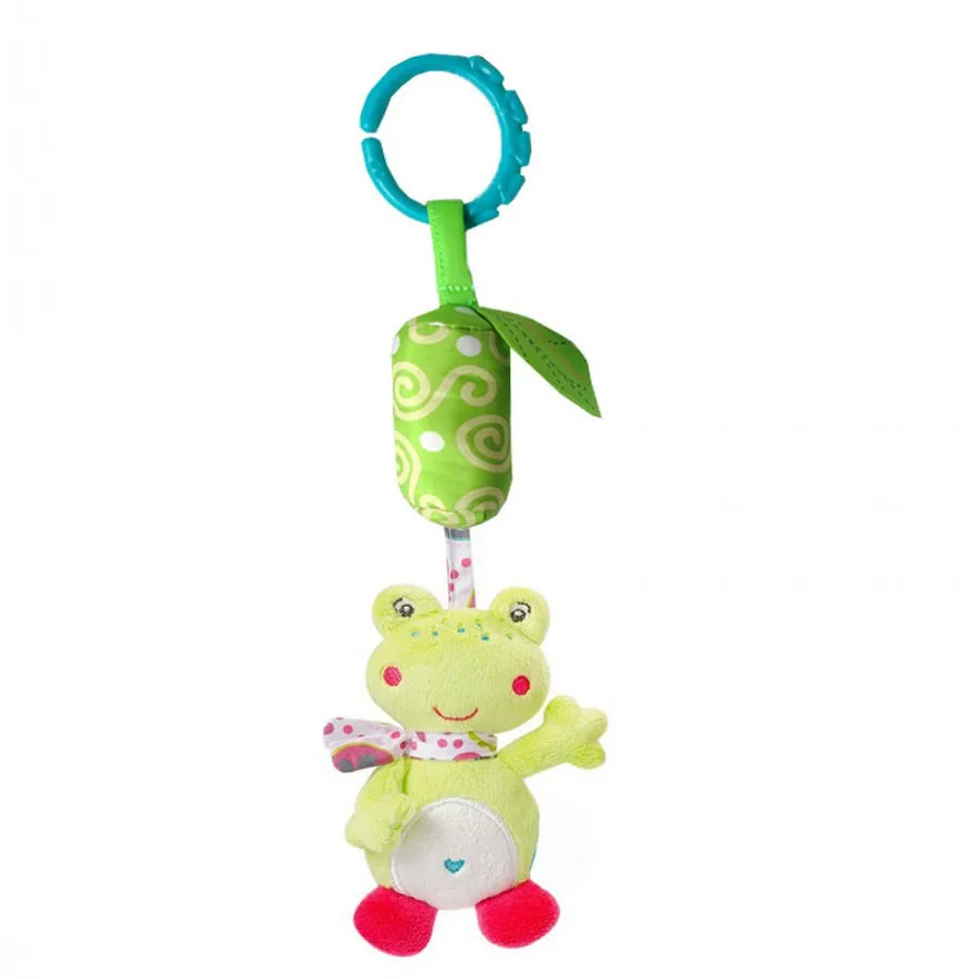 Baby Stroller Rattles Toys, Cute Frog/Cat/Elephant Hanging Dolls