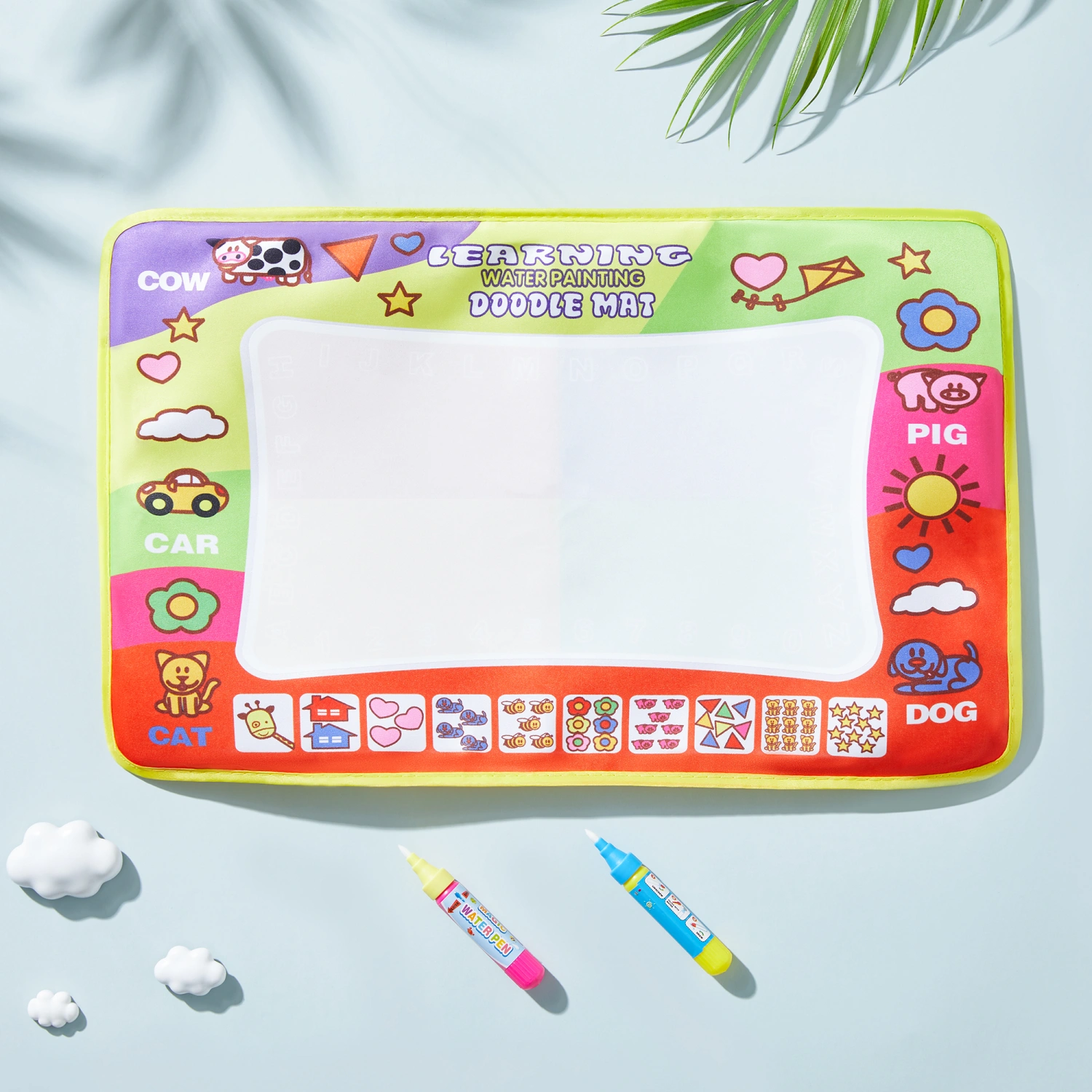 Water Magic Drawing Mat with Pens, Water Painting Doodle Writing Board Mat